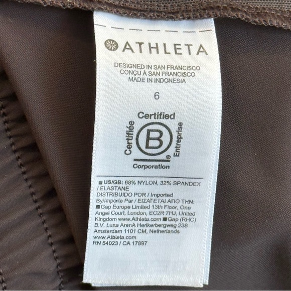 Athleta Pinnacle Brown Pleated Front Wide Leg Stretch Trousers US6 - Picture 9 of 10